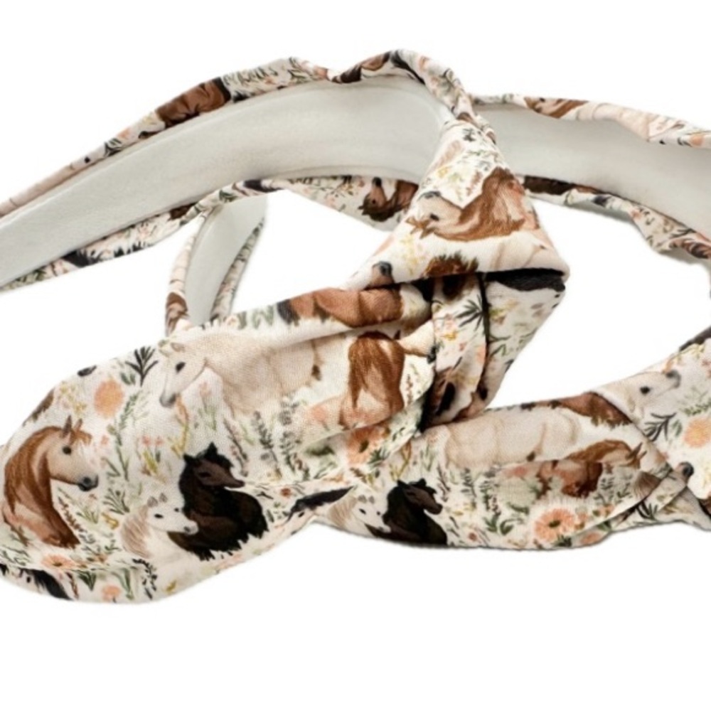 Girls Horse Print knotted Headband